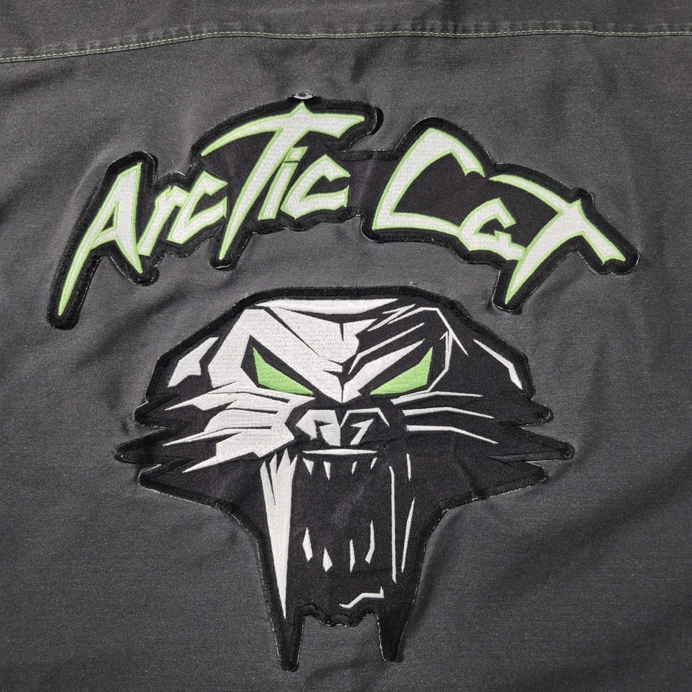 Arctic Cat  Distressed Garage Button Up Shirt Mens XL Snowmobile Mechanic - Picture 6 of 9